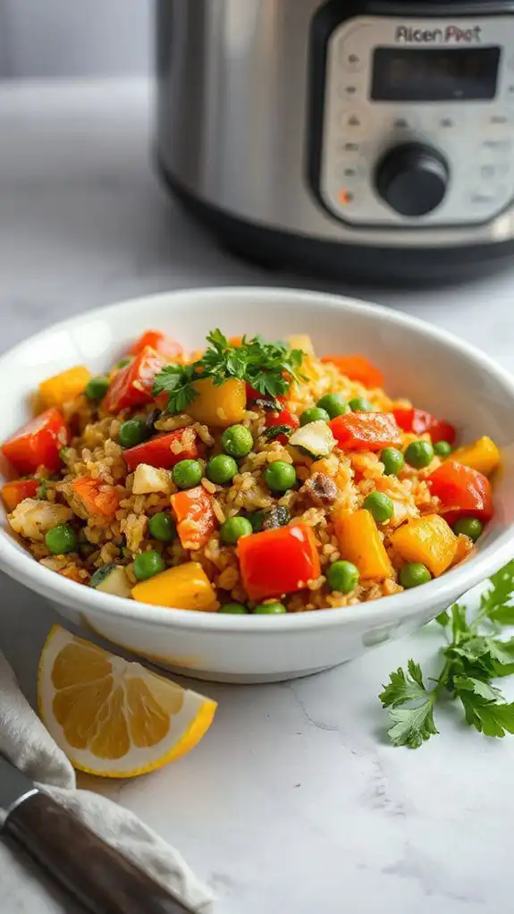 rice cooker vegetable dish rice cooker vegetable dish