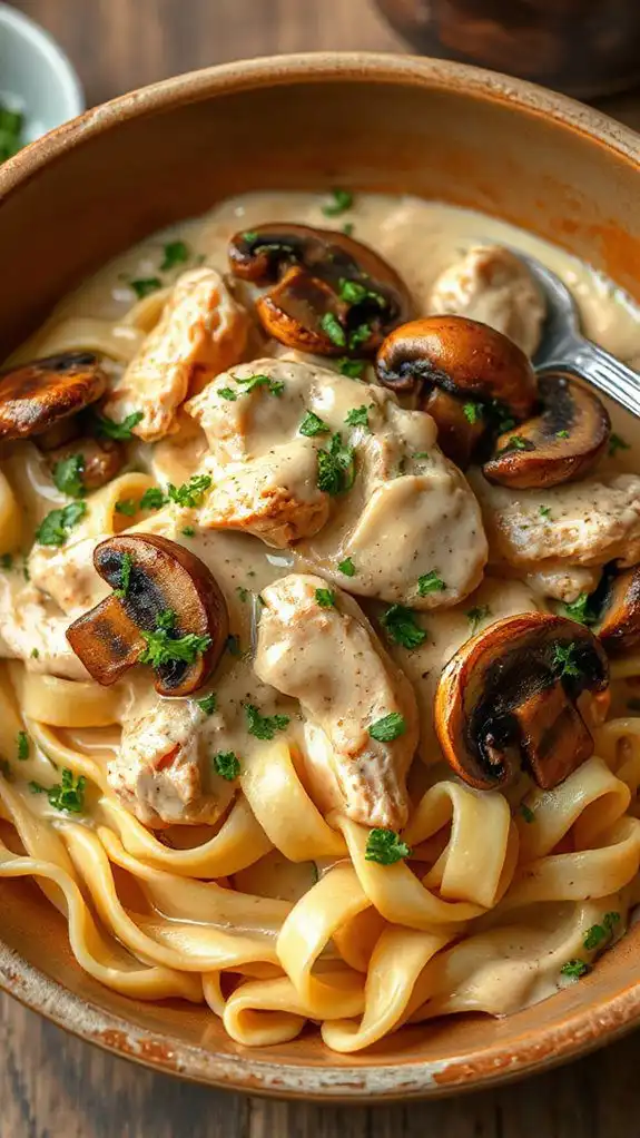 rich chicken mushroom dish
