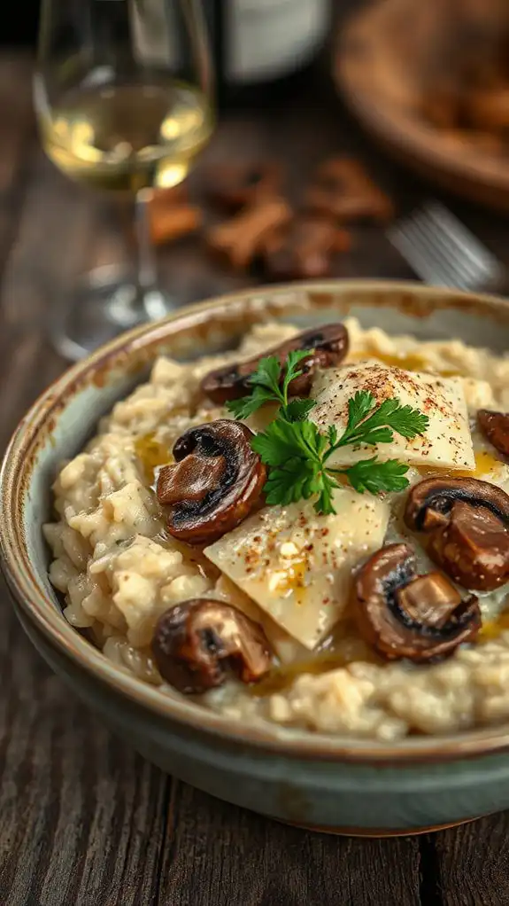 rich creamy mushroom risotto