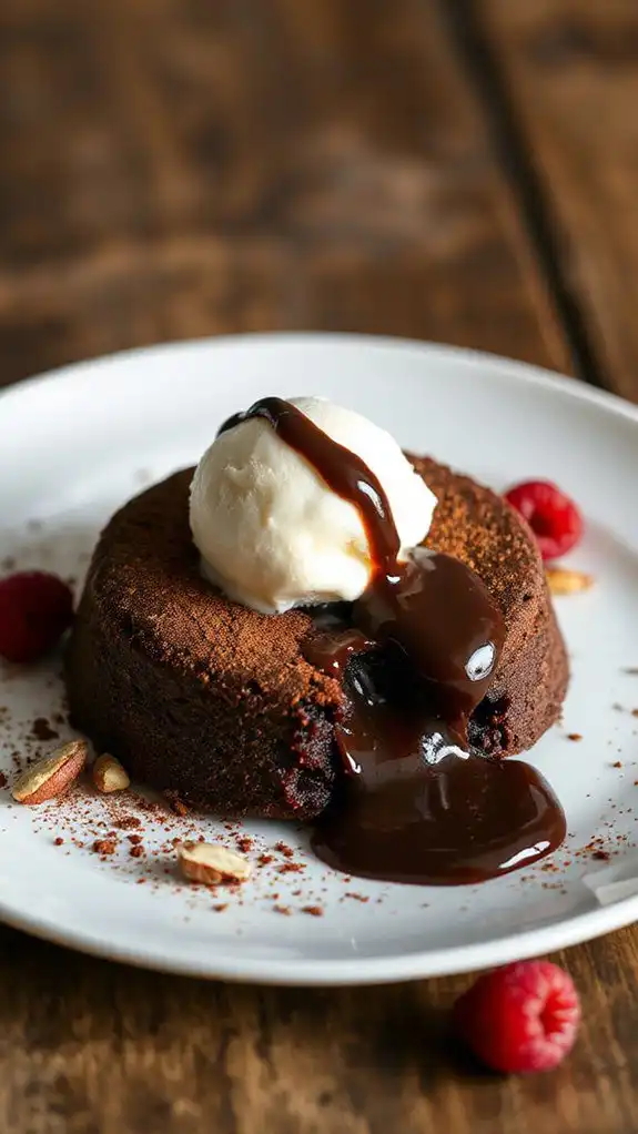 rich molten chocolate dessert