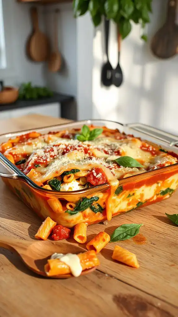 ricotta spinach baked ziti