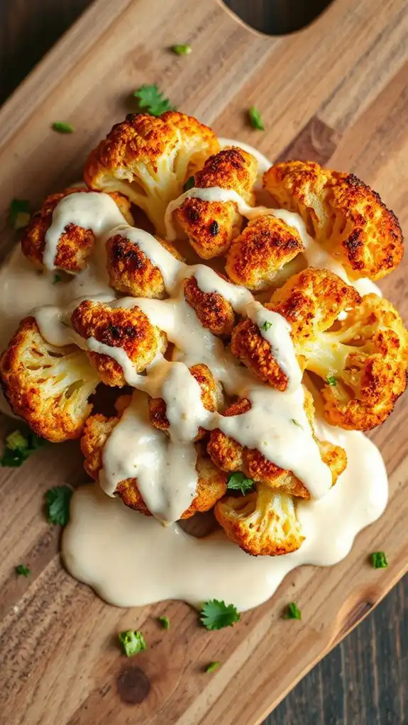 roasted cauliflower with tahini roasted cauliflower with tahini