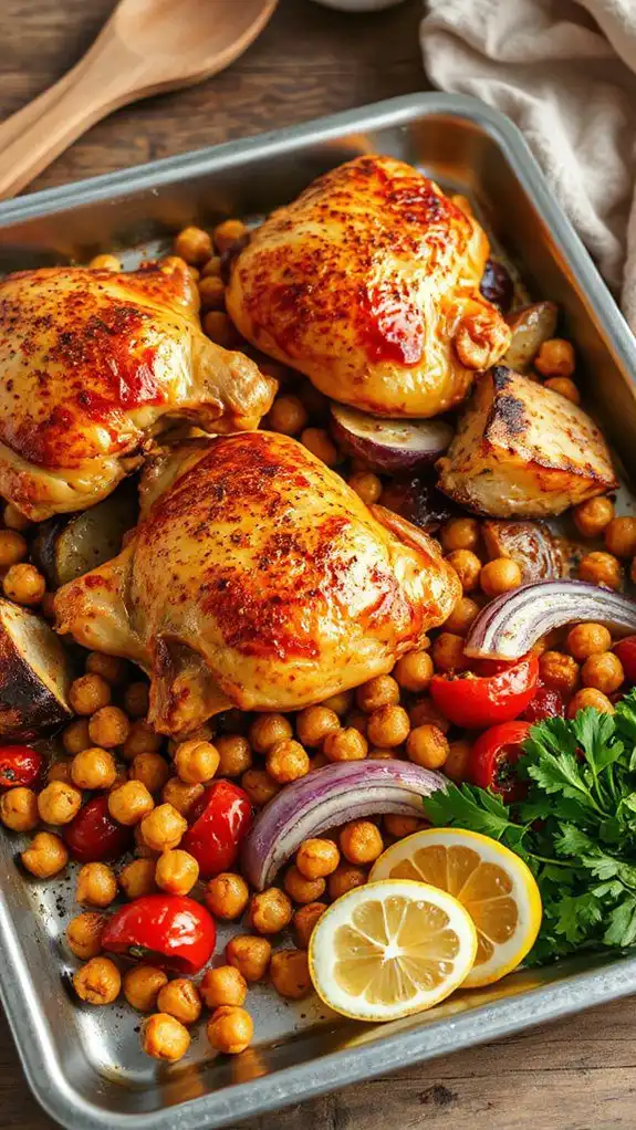 roasted chicken with chickpeas