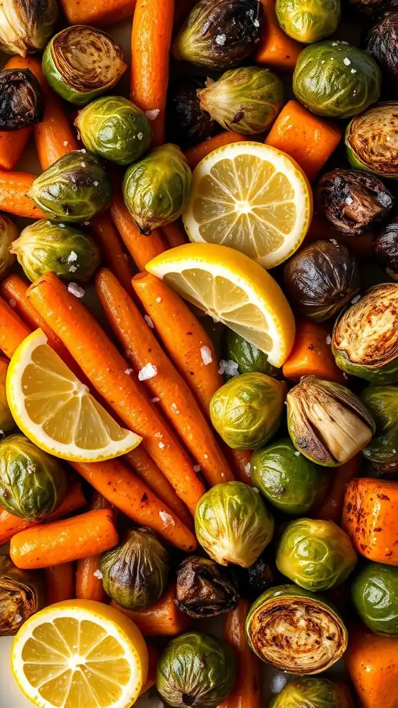 roasted garlic lemon vegetables