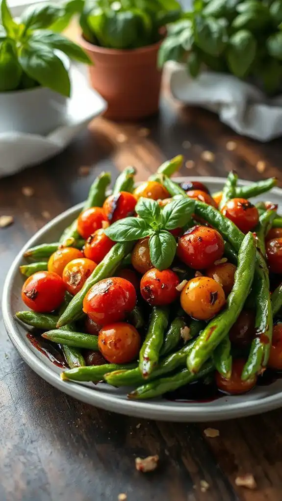 roasted green beans tomatoes roasted green beans tomatoes