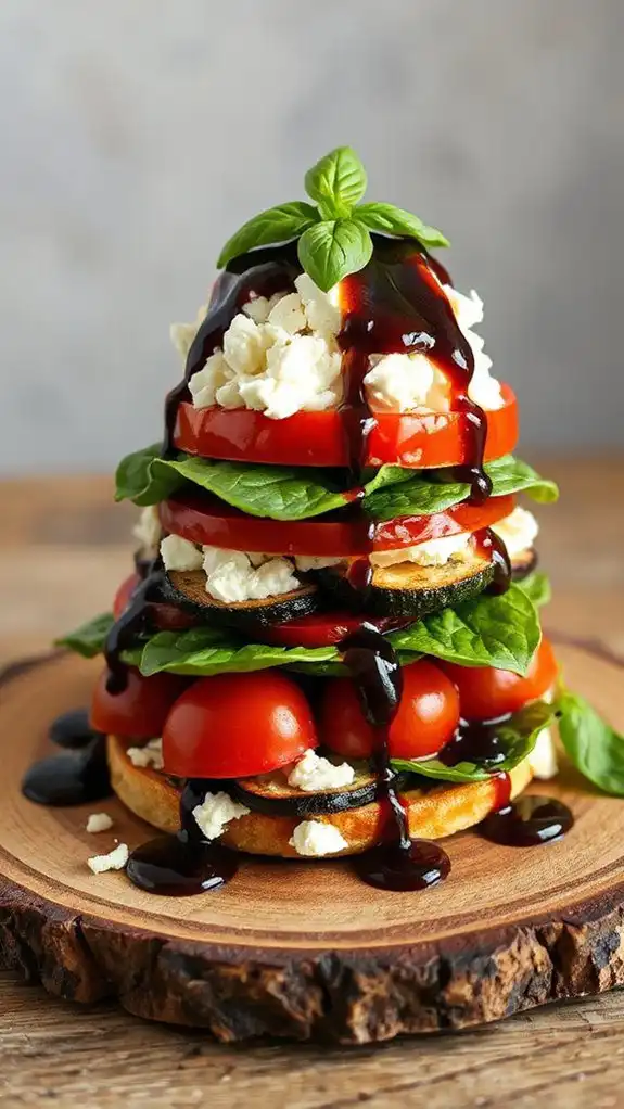roasted pepper feta layers