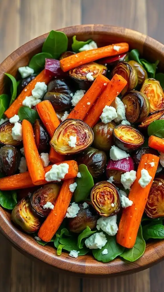 roasted vegetable feta salad