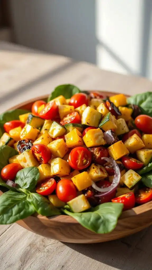 roasted vegetable mixed salad