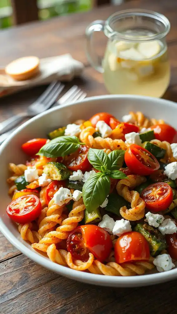 roasted vegetable pasta dish