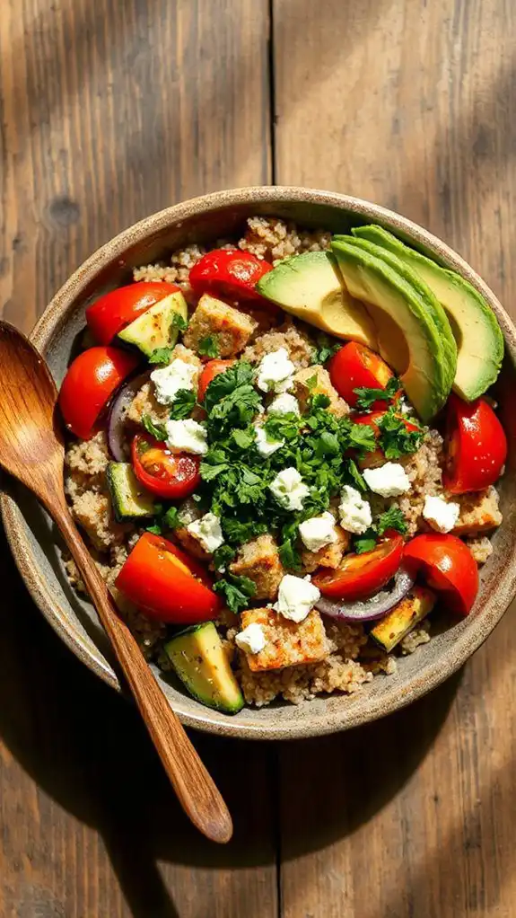 roasted vegetable quinoa salad