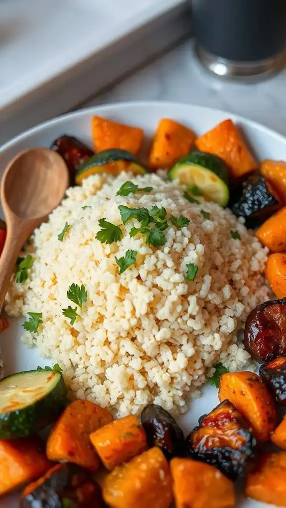 roasted vegetables with couscous