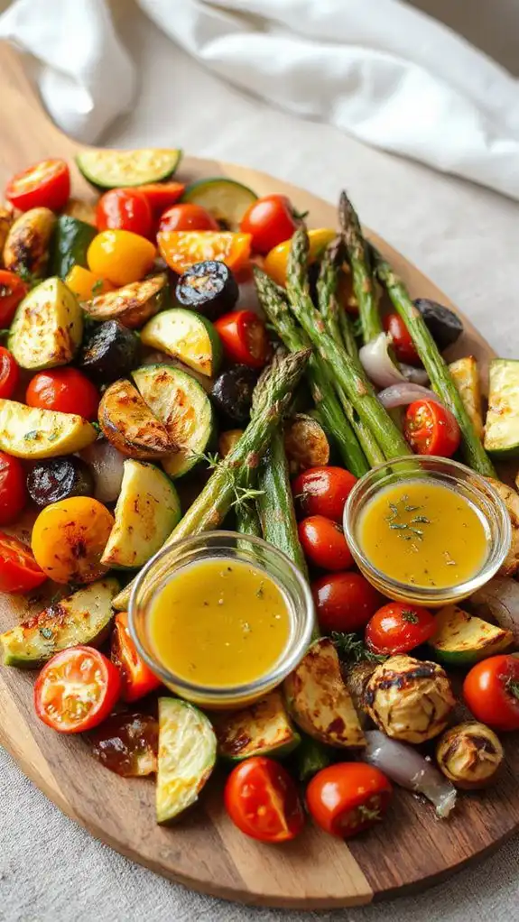 roasted vegetables with vinaigrette