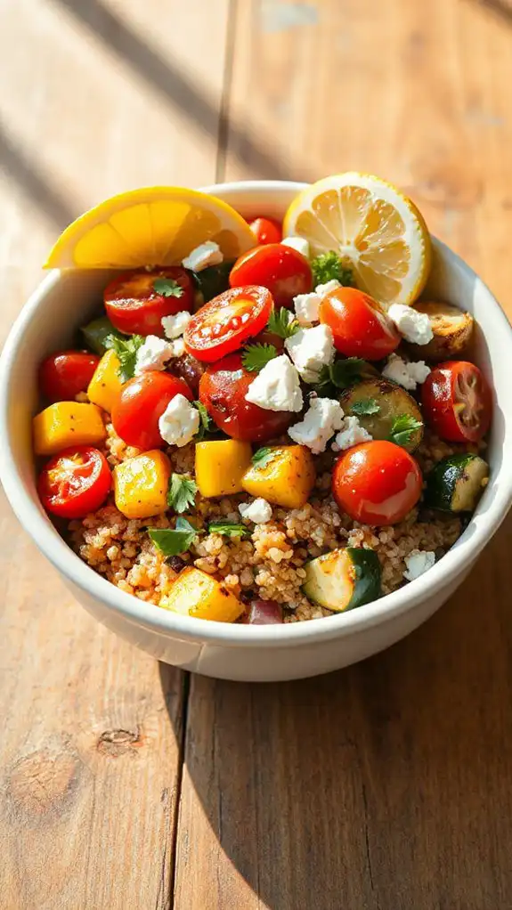 roasted veggie quinoa salad