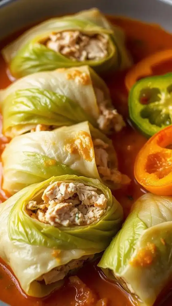 rotisserie chicken cabbage rolls