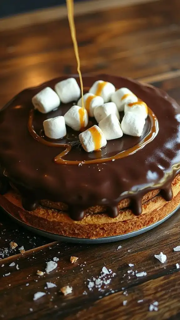 s mores cheesecake with ganache
