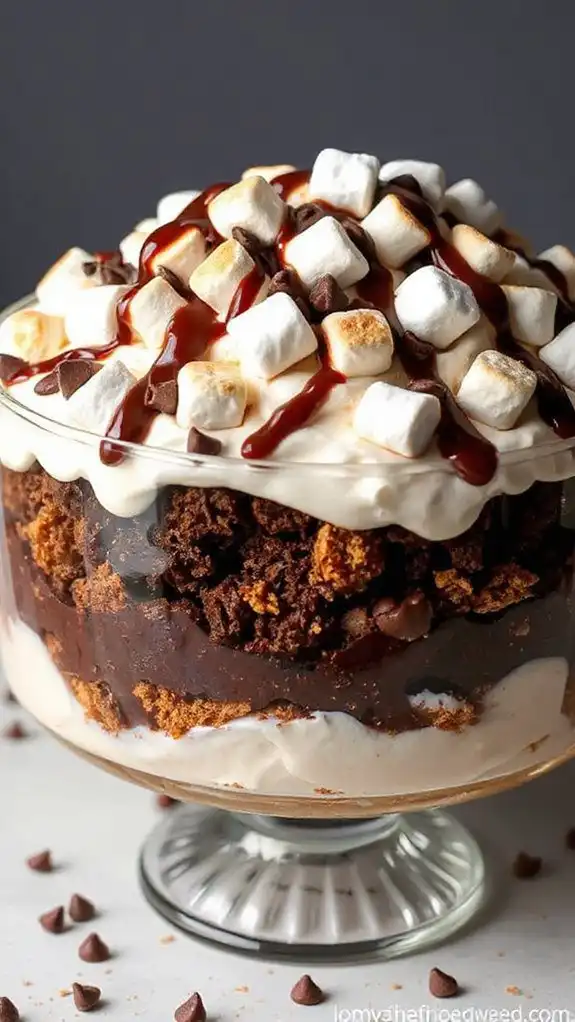s mores flavored cake dessert