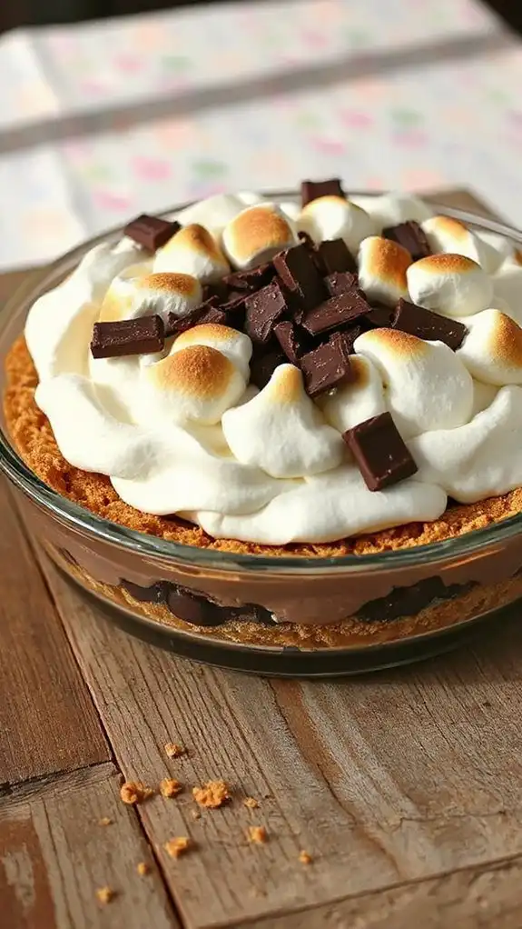 s mores flavored cream pie