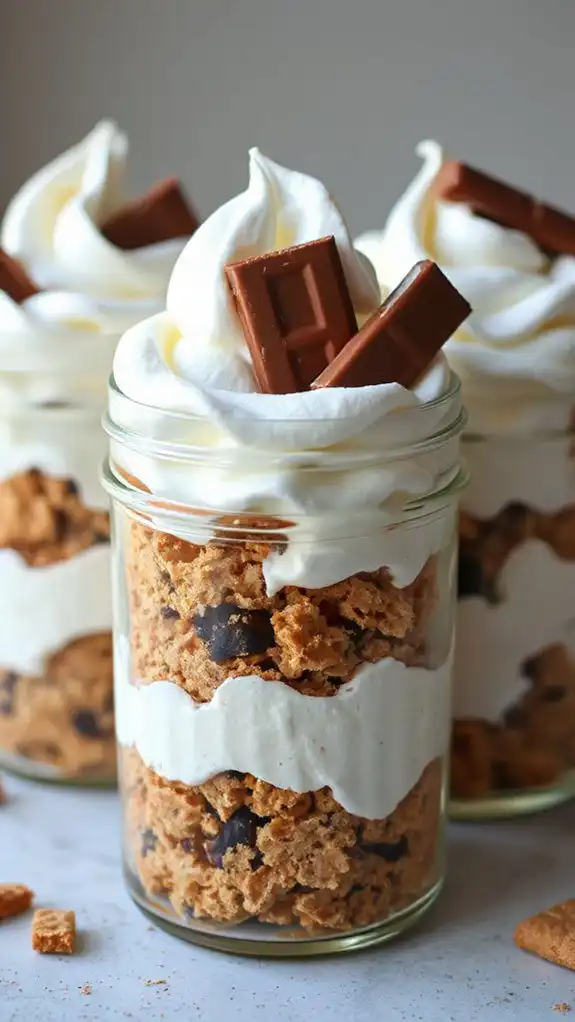s mores flavored dessert layers