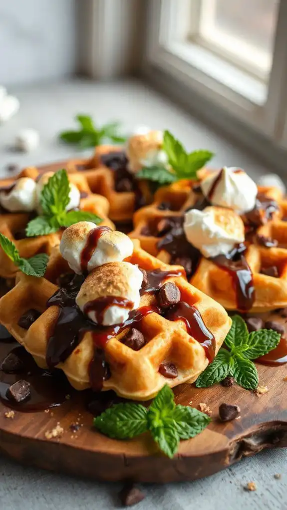 s mores flavored waffle treats