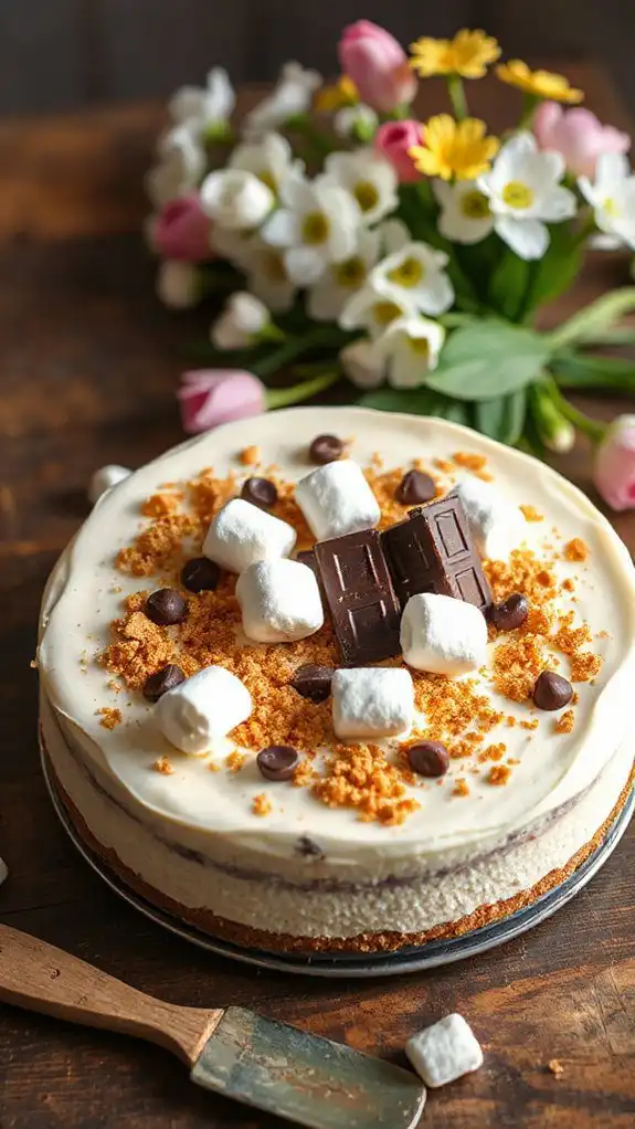 s mores inspired cheesecake dessert
