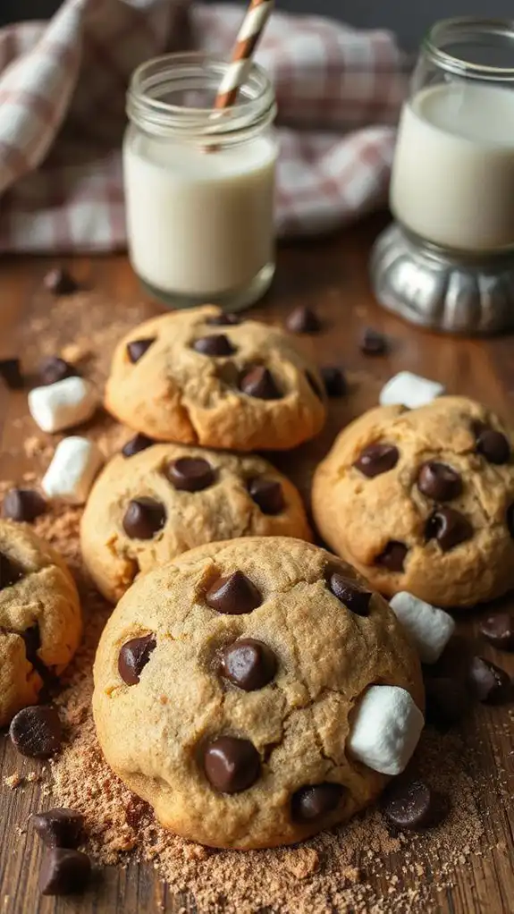 s mores inspired chocolate cookies