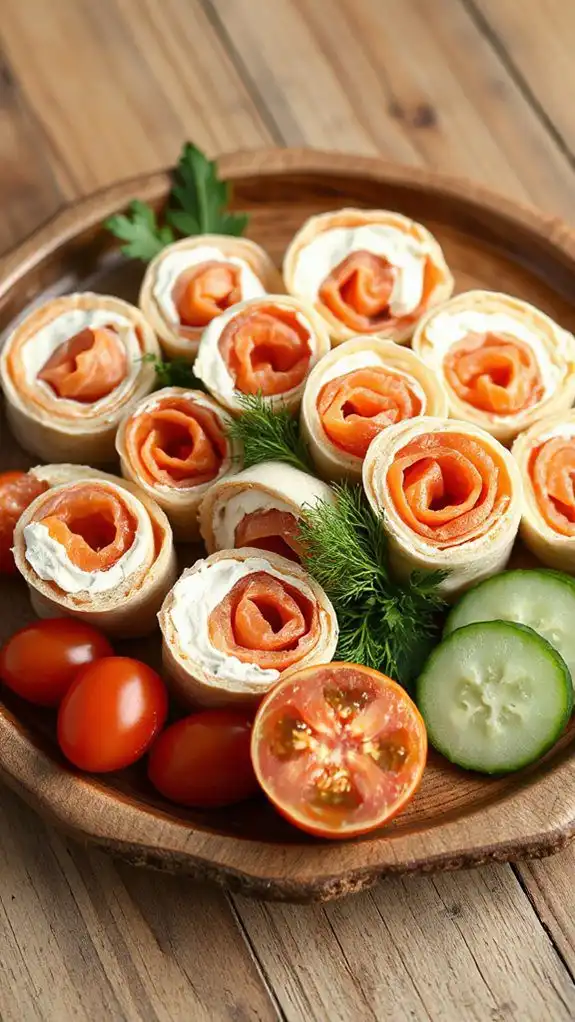 salmon and cream cheese rolls