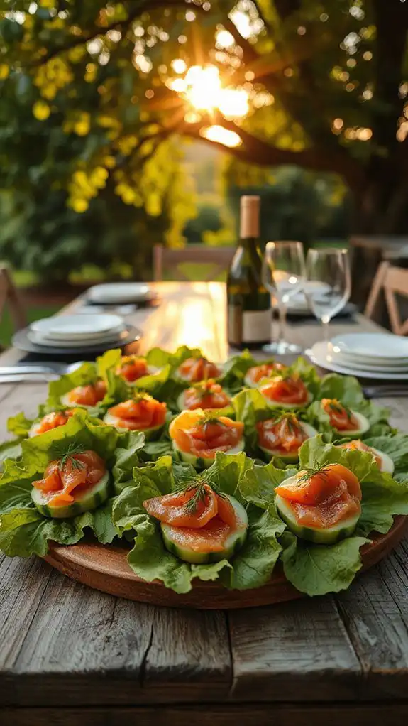 salmon cucumber appetizer bites