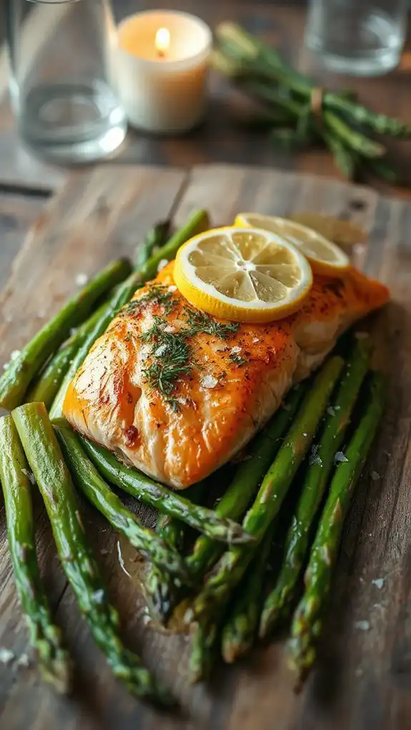 salmon dill asparagus dish