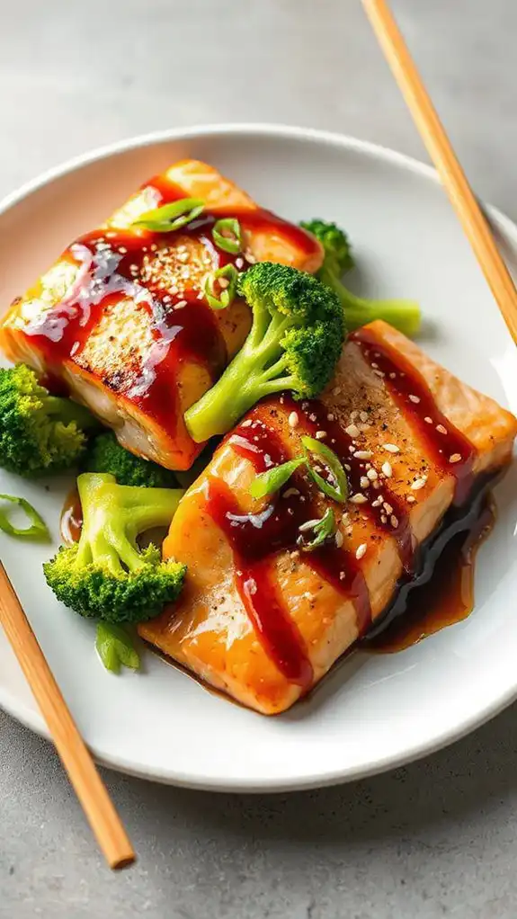 salmon glazed with teriyaki