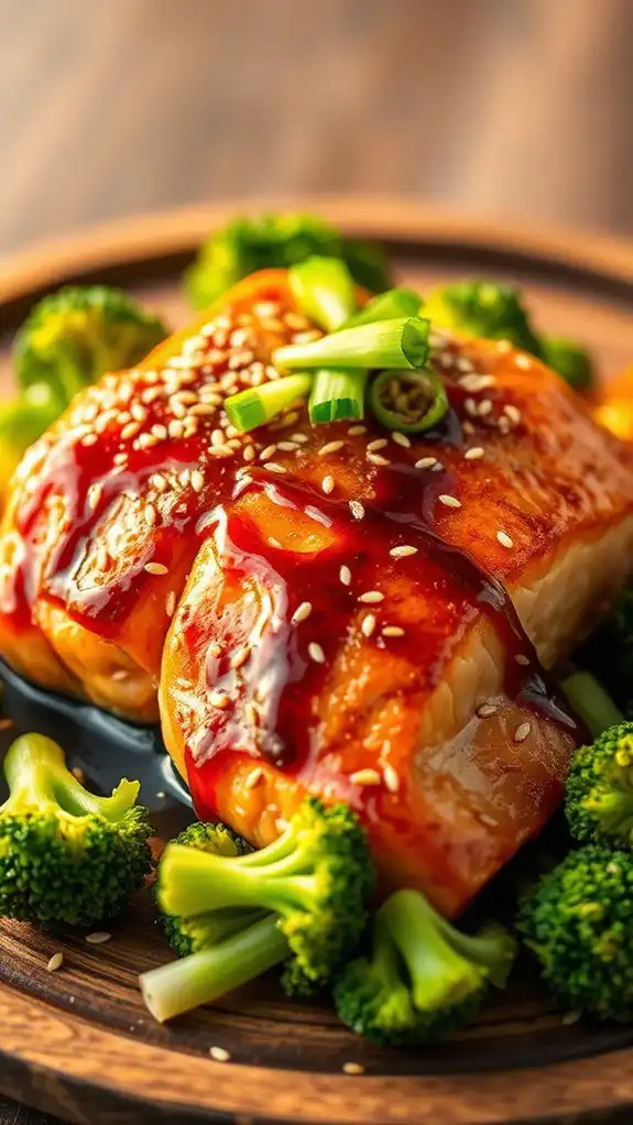 salmon glazed with teriyaki