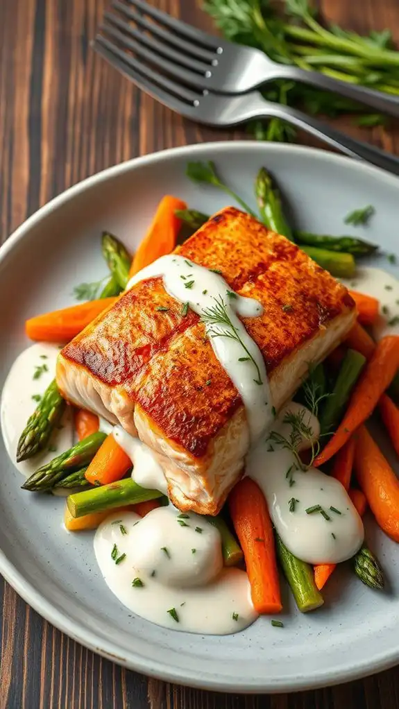 salmon seasoned with dill