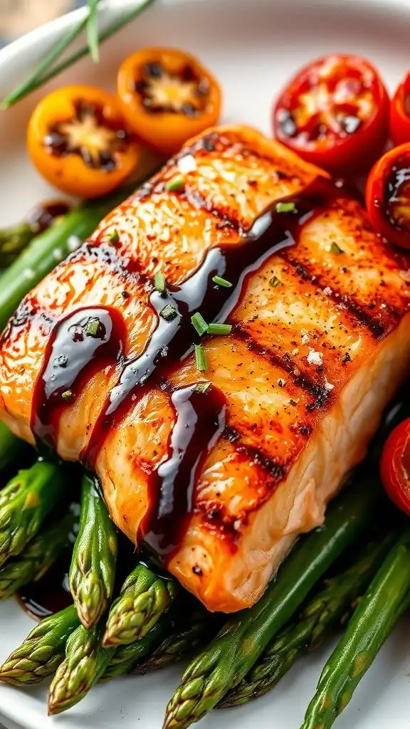 salmon with balsamic glaze
