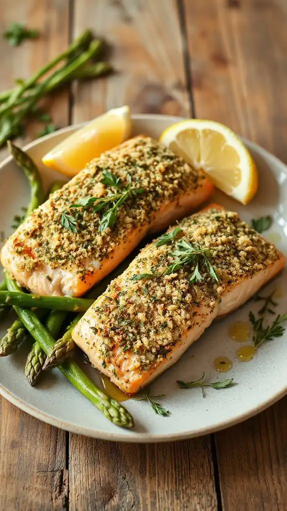 salmon with herb crust