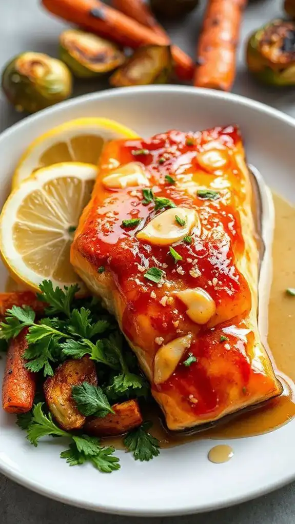 salmon with maple mustard glaze