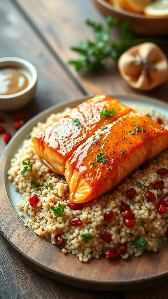 salmon with tahini glaze