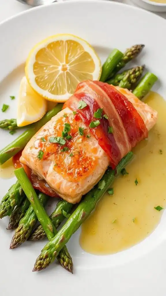 salmon wrapped in prosciutto