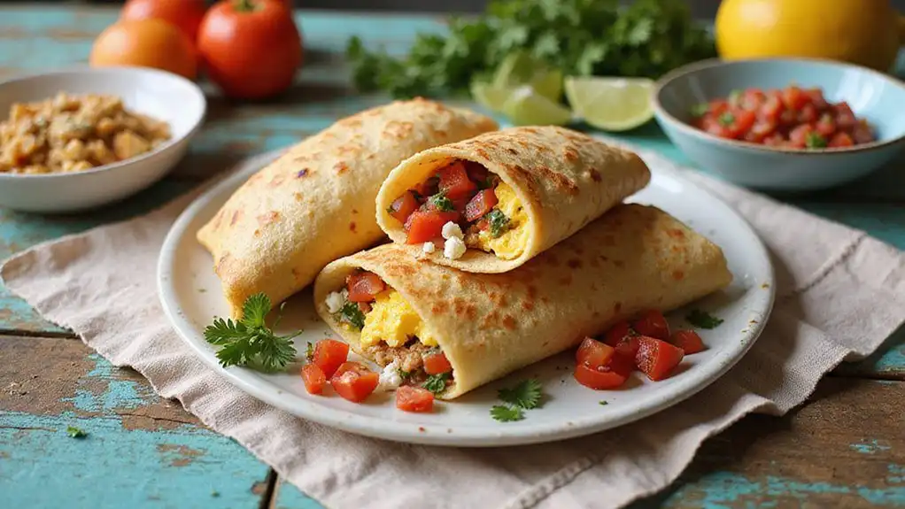 salsa filled breakfast burritos salsa filled breakfast burritos