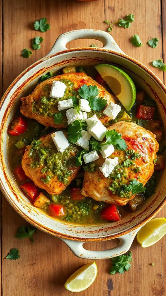 salsa verde chicken casserole