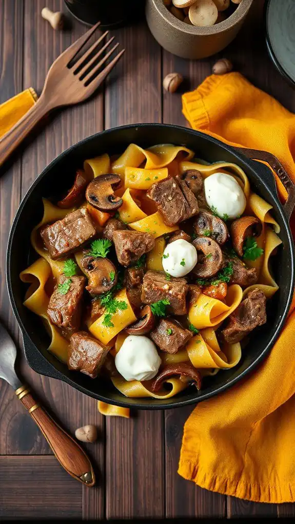 satisfying creamy beef dish