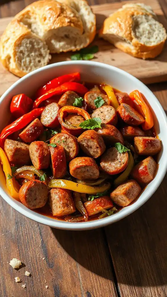 sausage and bell pepper dish