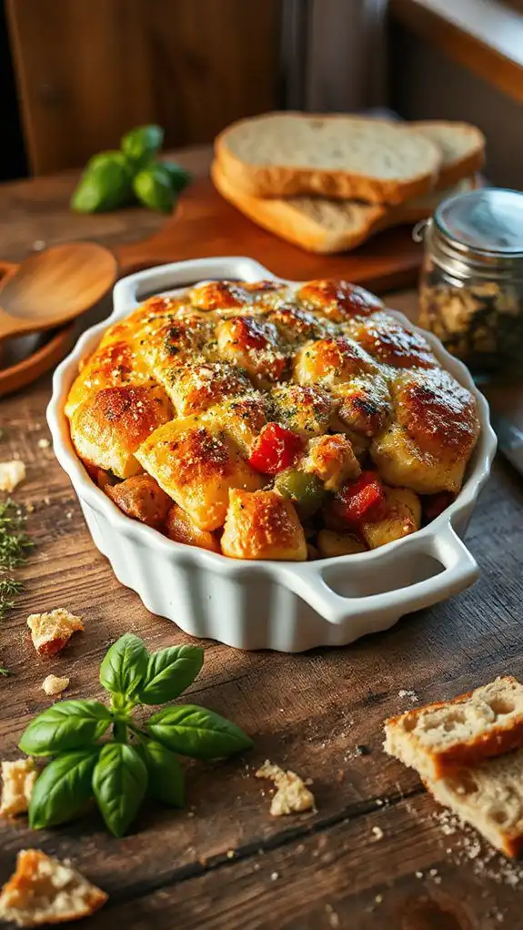 sausage and bread casserole