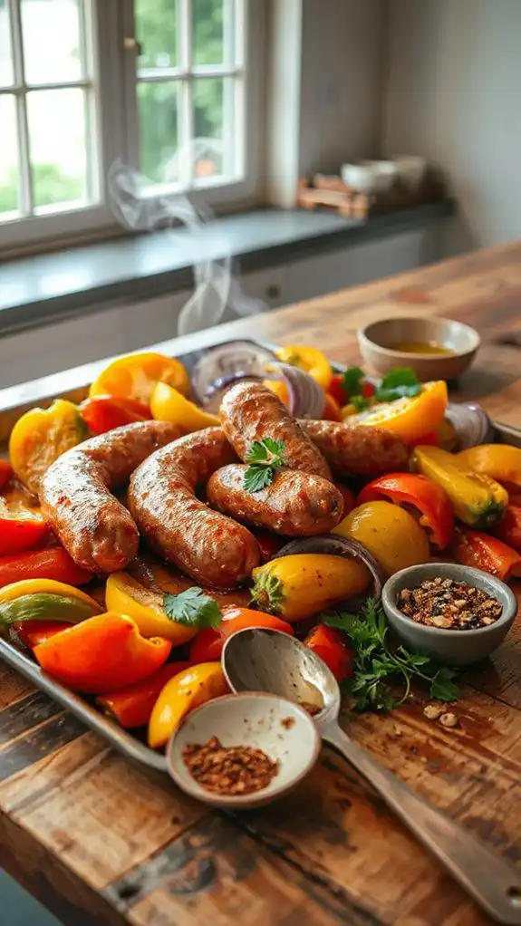 sausage and peppers casserole