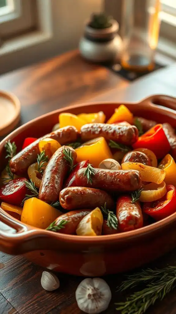 sausage and peppers casserole