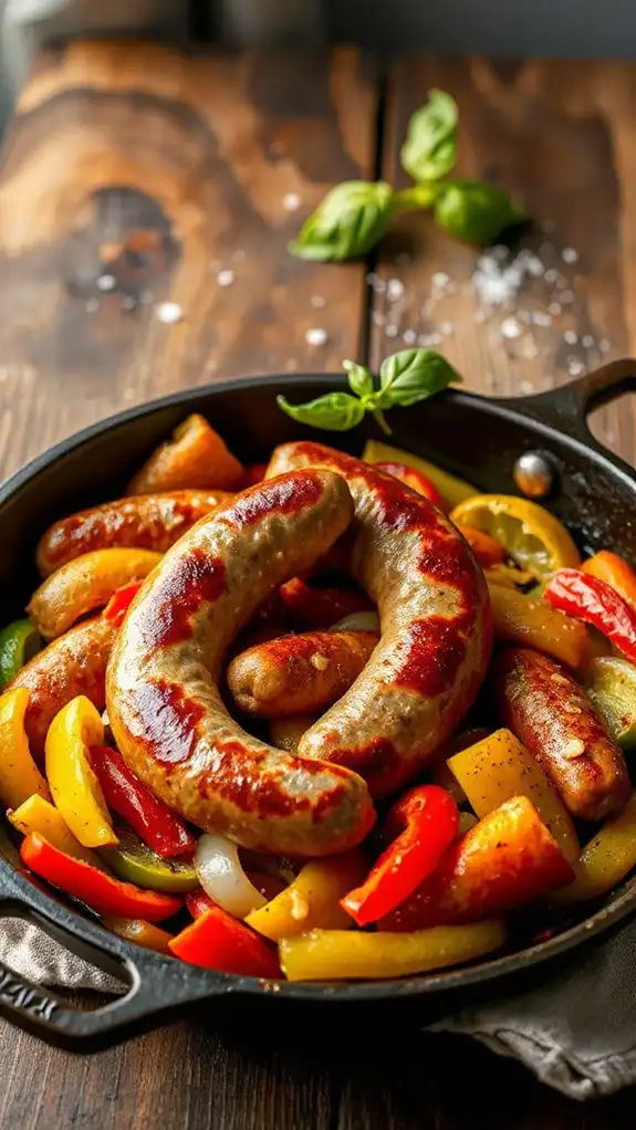 sausage and peppers dish