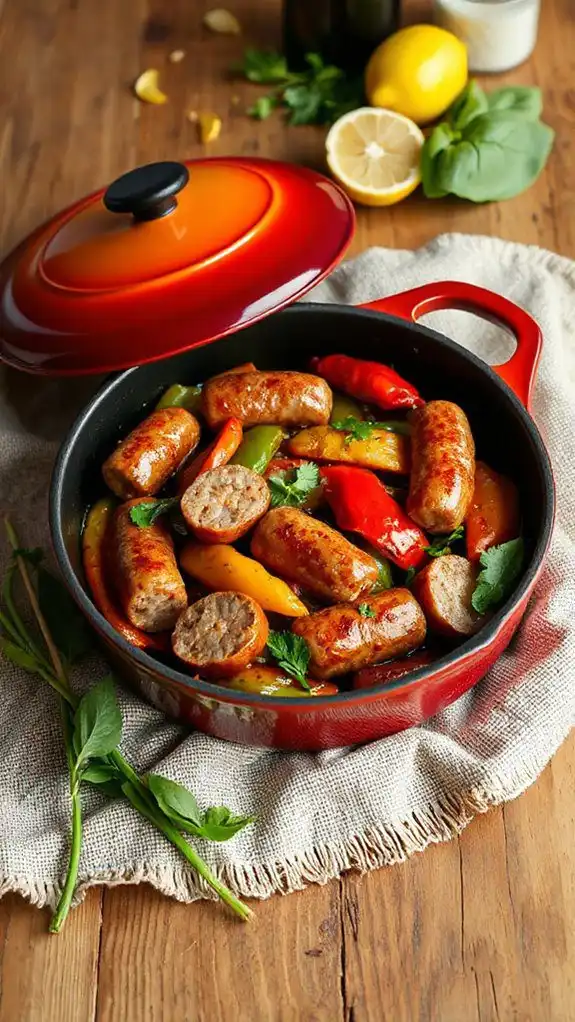 sausage and peppers dish