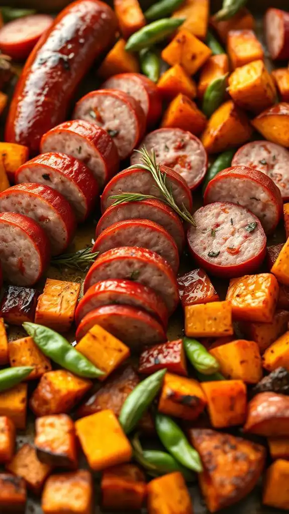 sausage and sweet potatoes dish