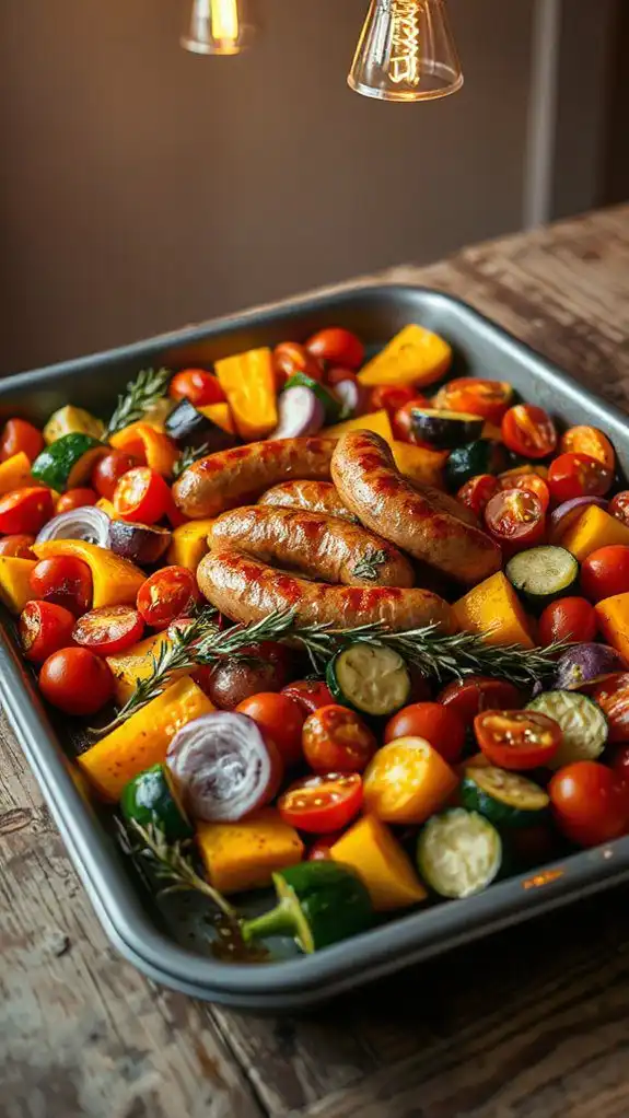 sausage and vegetable bake