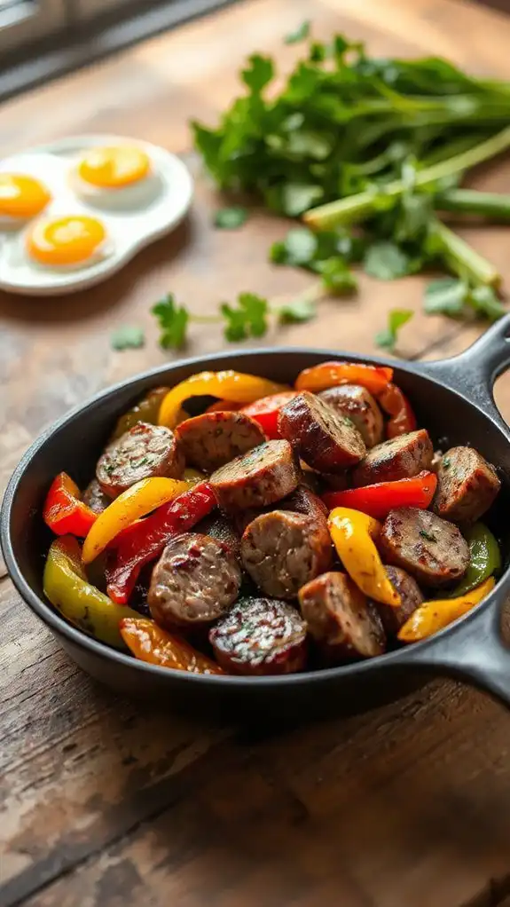 sausage bell pepper skillet