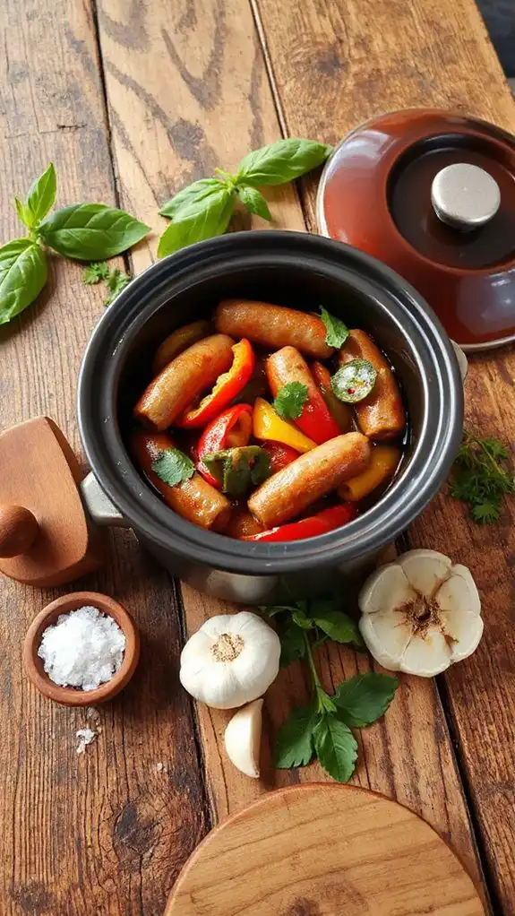 sausage stir fried with peppers
