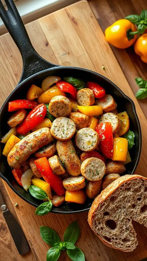 sausage stuffed pepper dish